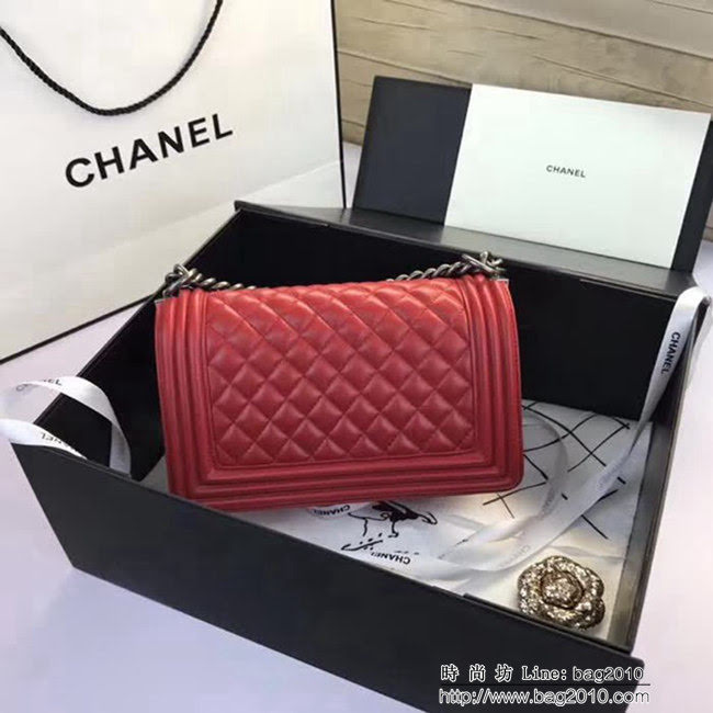 香奈兒CHANEL A67086菱格原版羊皮單肩斜挎鏈條包 DSC2088